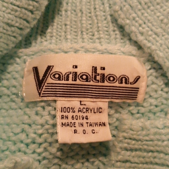 1990s blue sweater should pads vintage y2k - Picture 2 of 2